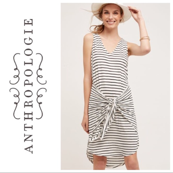 Anthropologie Dresses & Skirts - {Dolan} Stripe Tie Front Tank Dress